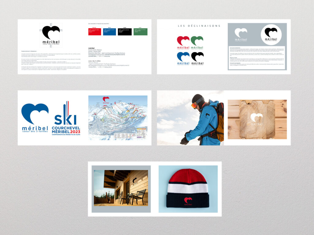 identité visuelle Méribel station ski logo refonte