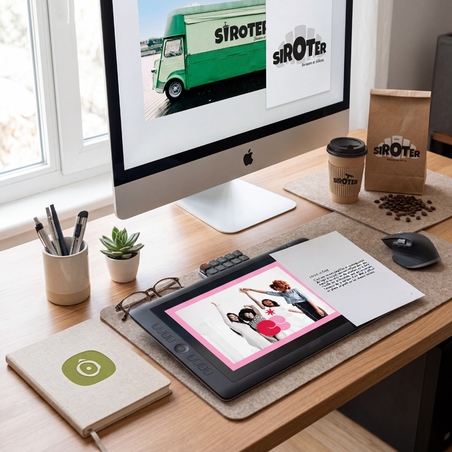 graphiste freelance Quimper création identité visuelle et supports de communication